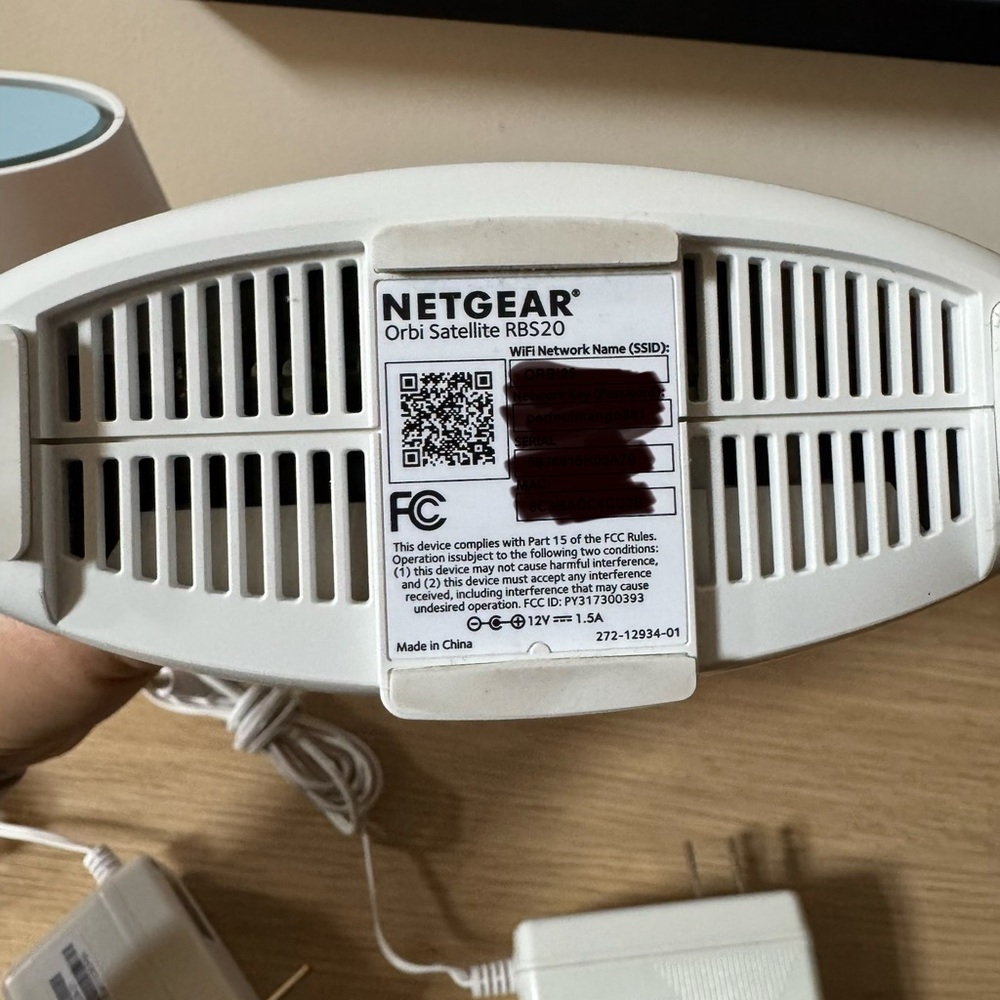NETGEAR Orbi RBR20 Tri-Band Mesh Wi-Fi Router & RBS20 Satellite with Cables Work - Picture 4 of 4